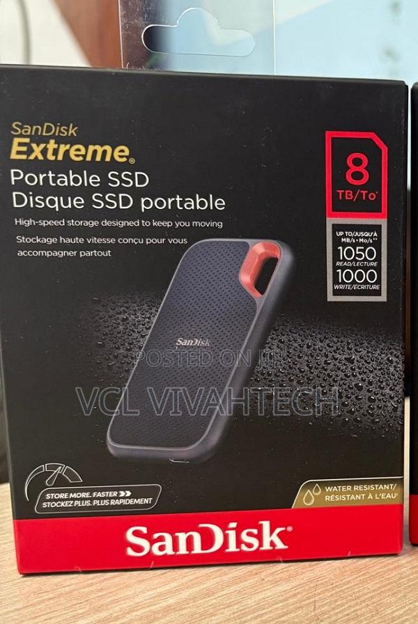 8tb Black Sandisk Extreme Portable Ssd - main view