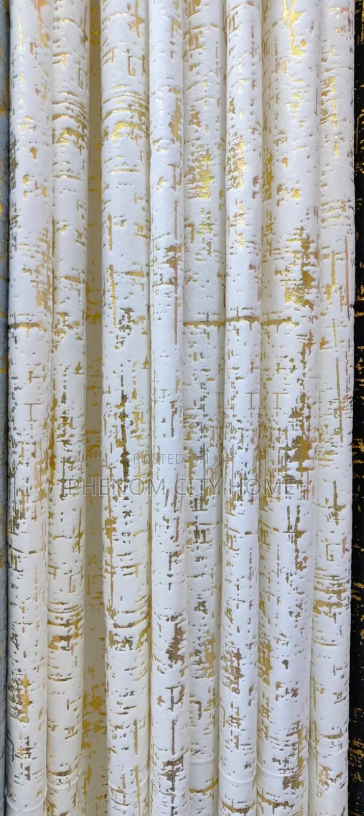 White Gold White Marble Curtains Available