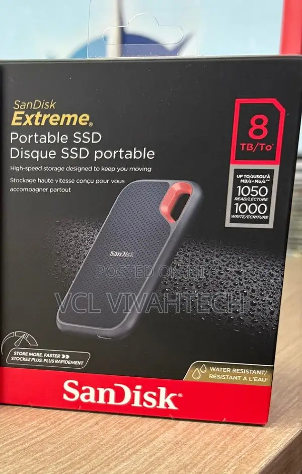 Sandisk 8tb Extreme Usb 3.2 Gen 2 Portable Ssd
