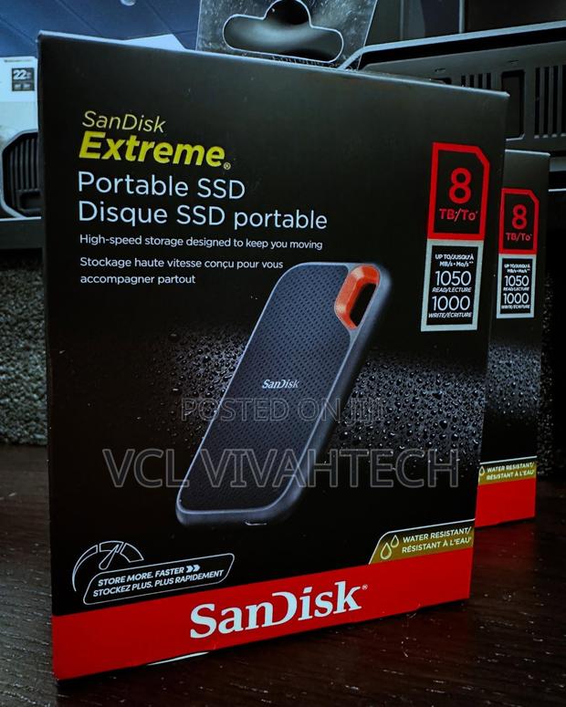 Sandisk 8tb Extreme Portable SSD - Up to 1050mb/S - main view