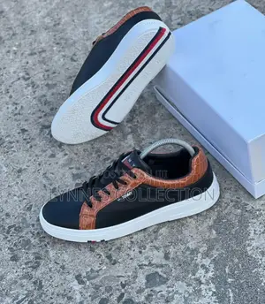 Tommy Casual Wear Shoes Black White Men ,Tommy Sizes 40-45