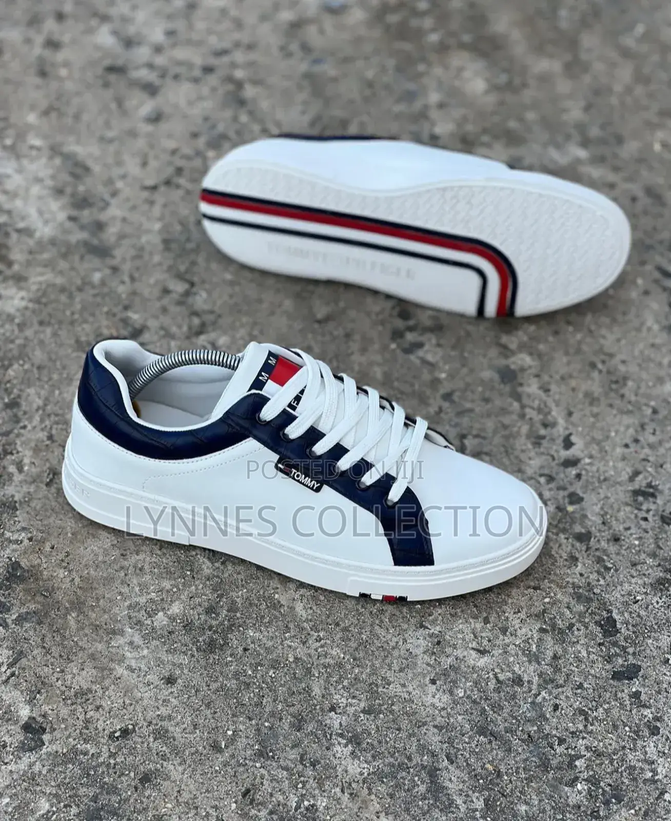 Tommy Casual Wear Shoes Black White Men ,Tommy Sizes 40-45
