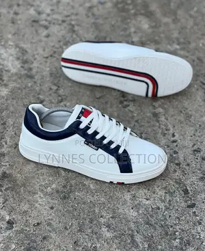Tommy Casual Wear Shoes Black White Men ,Tommy Sizes 40-45