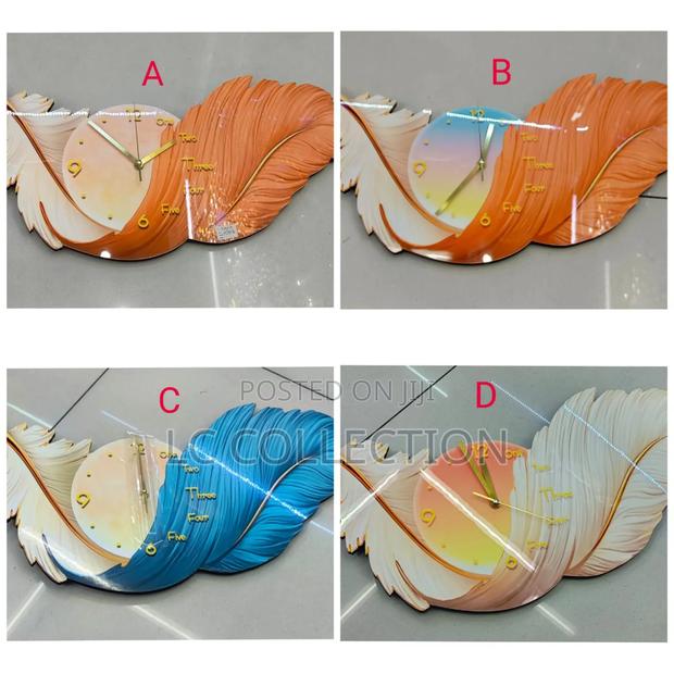 *Leaf Shape Decor Wall Clock*
With Battery Pot 30by60cm
