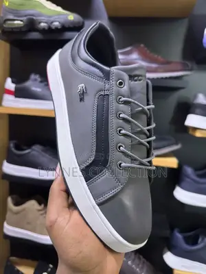 Gray Leather Casual Shoes Men Lacoste Sizes40-45( Boxed)