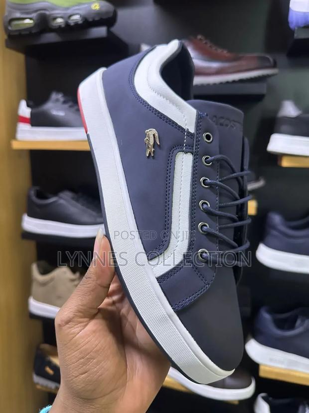 Gray Leather Casual Shoes Men Lacoste Sizes40-45( Boxed) - thumbnail 4