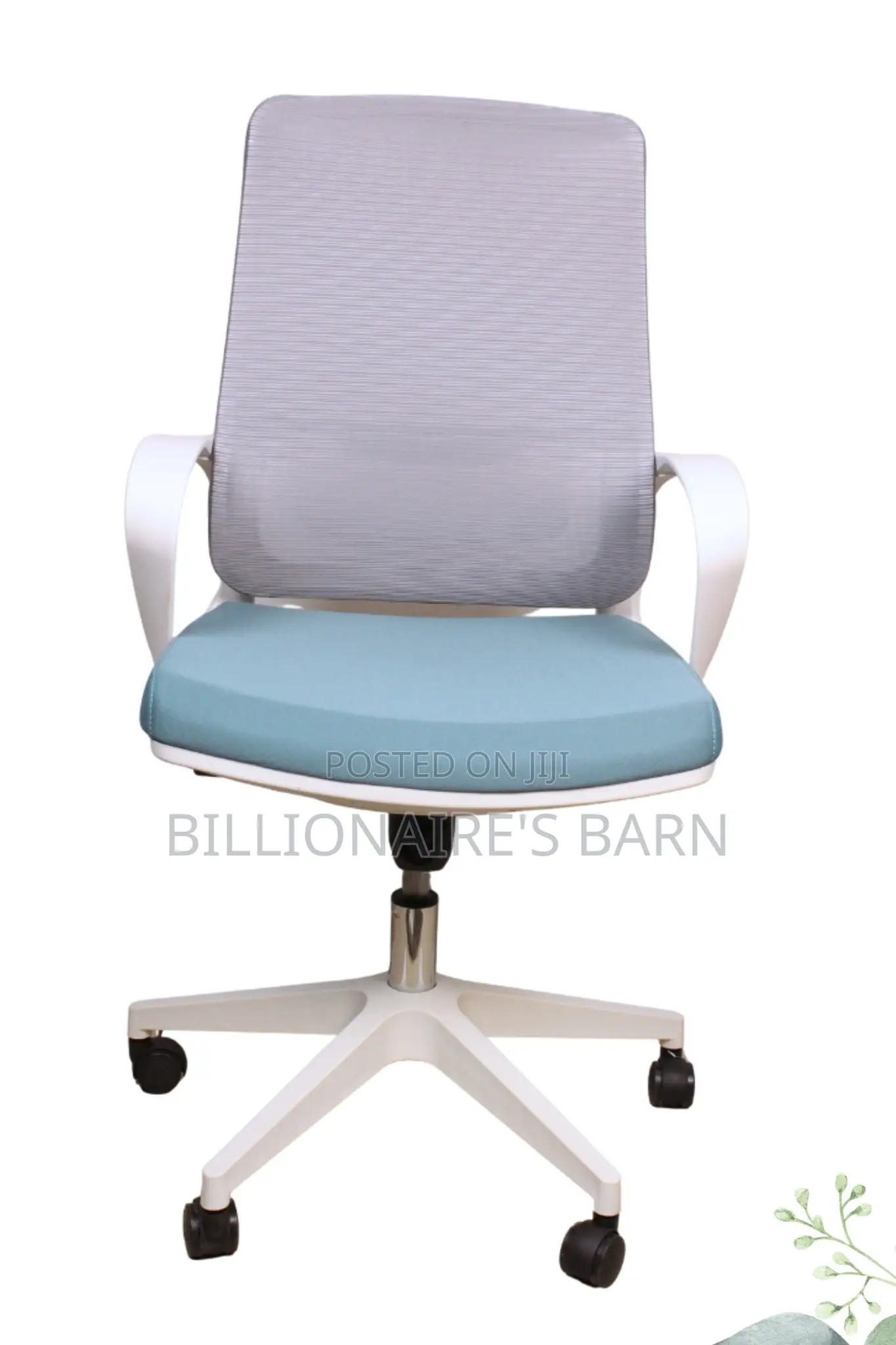 Office Chair; Mesh Seat With Adjustable Armrest