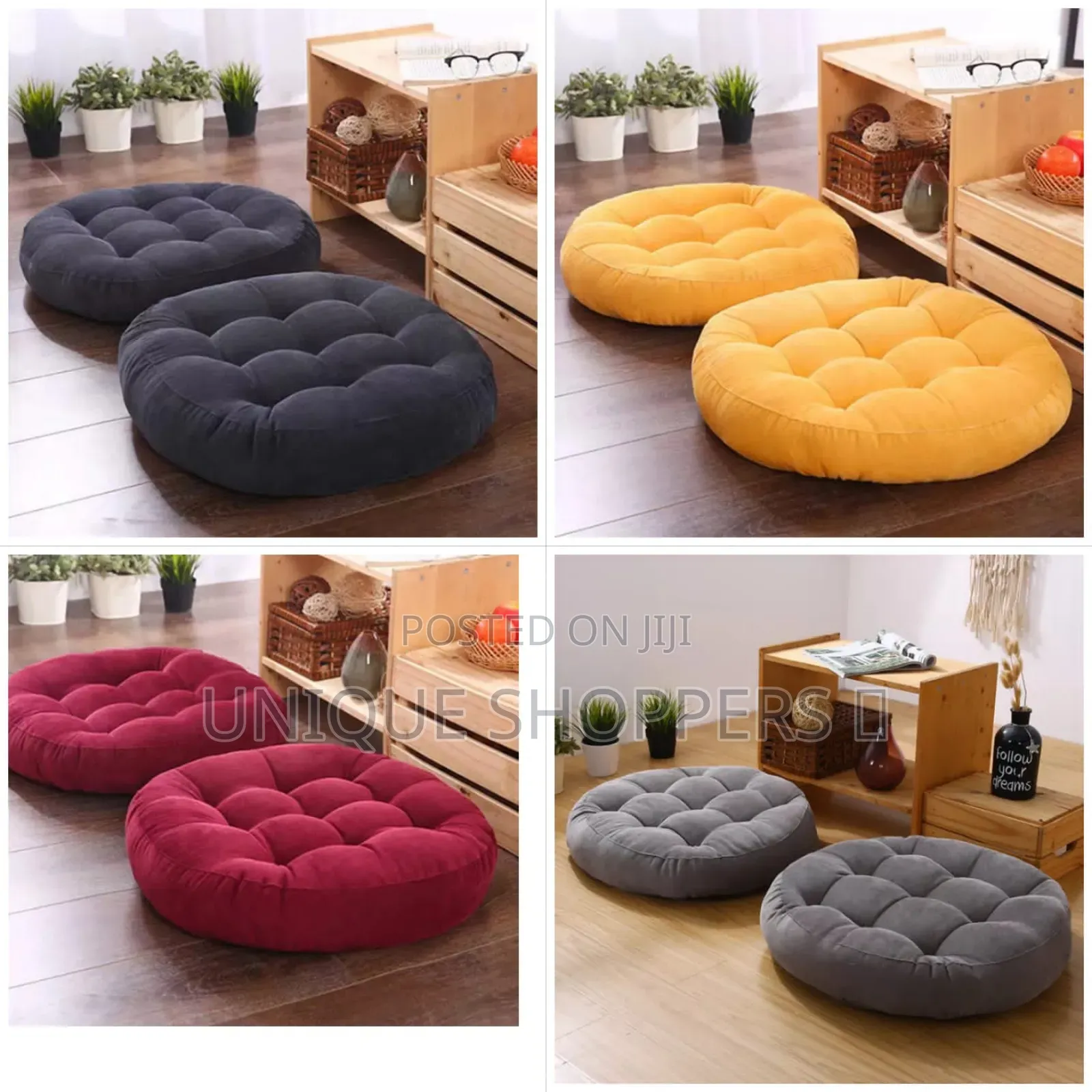 Round Floor Pillows* 
Available in Different Colours No