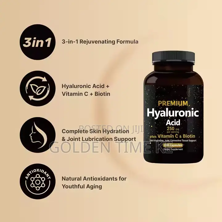 Hyaluronic Acid Capsules With Biotin, and Vitamin C