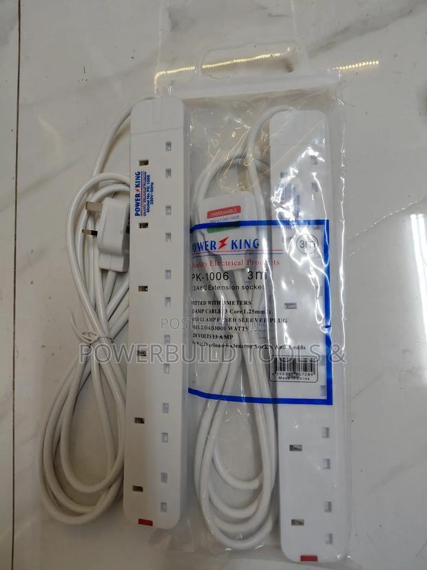 6 Way Power Extension Cable Power King 3metres