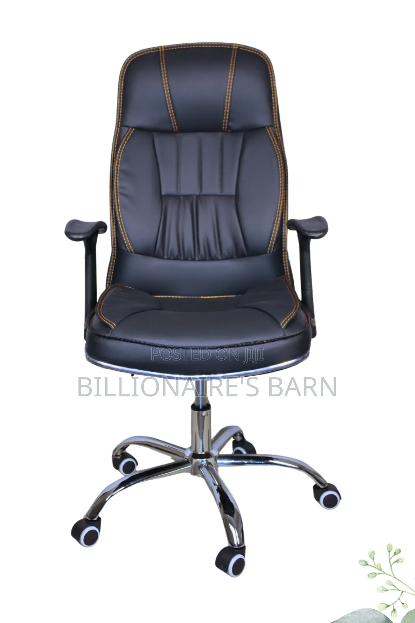 Office, Deluxe Executive Leather Chair Leather With Armrest