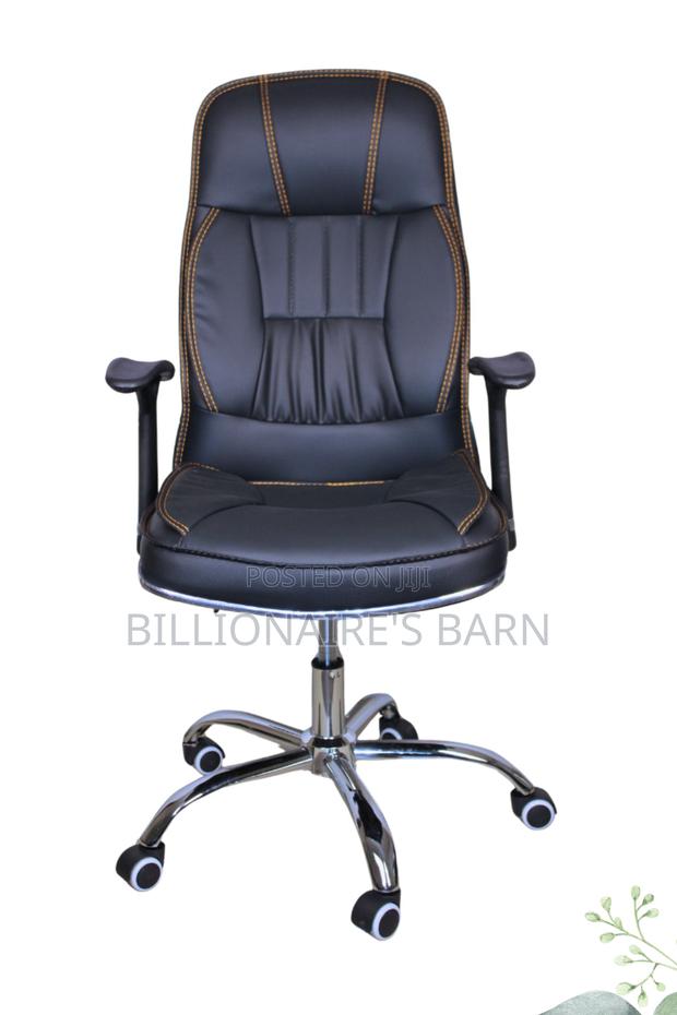 Office, Deluxe Executive Leather Chair Leather With Armrest - thumbnail 3