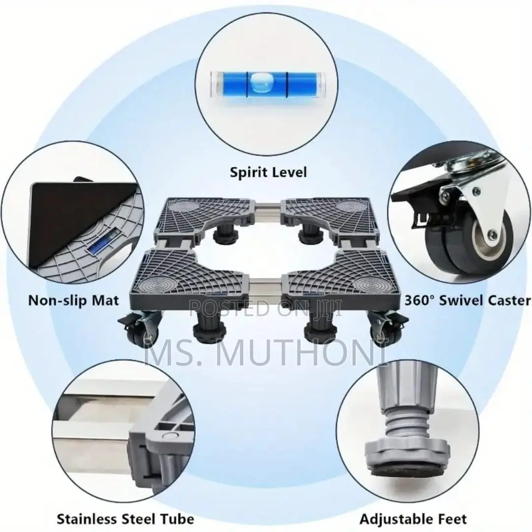 Heavy-Duty Double Tube Fridge/Washing Machine Stand (70-90 )