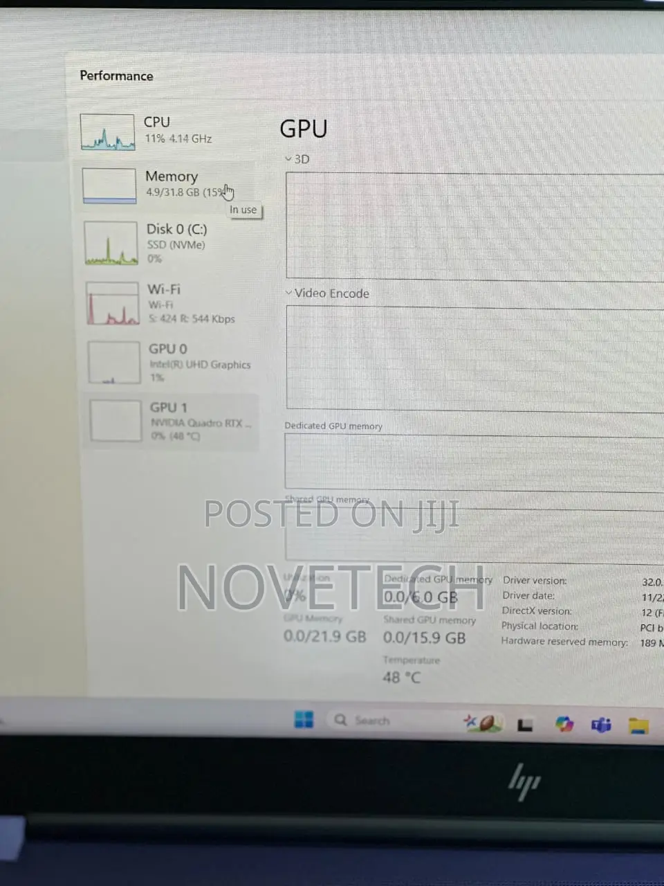 Laptop HP Zbook Fury 15 G7 32GB Intel Core I7 SSD 512GB