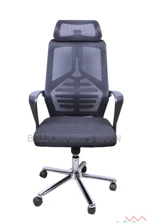 Office; Ventilated Office Seat With Headrest, Lumbar Support