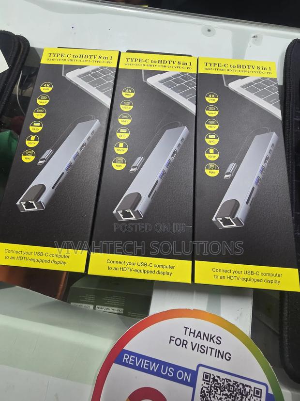 Type C to HDTV 8 in 1 Docking Hub - main view