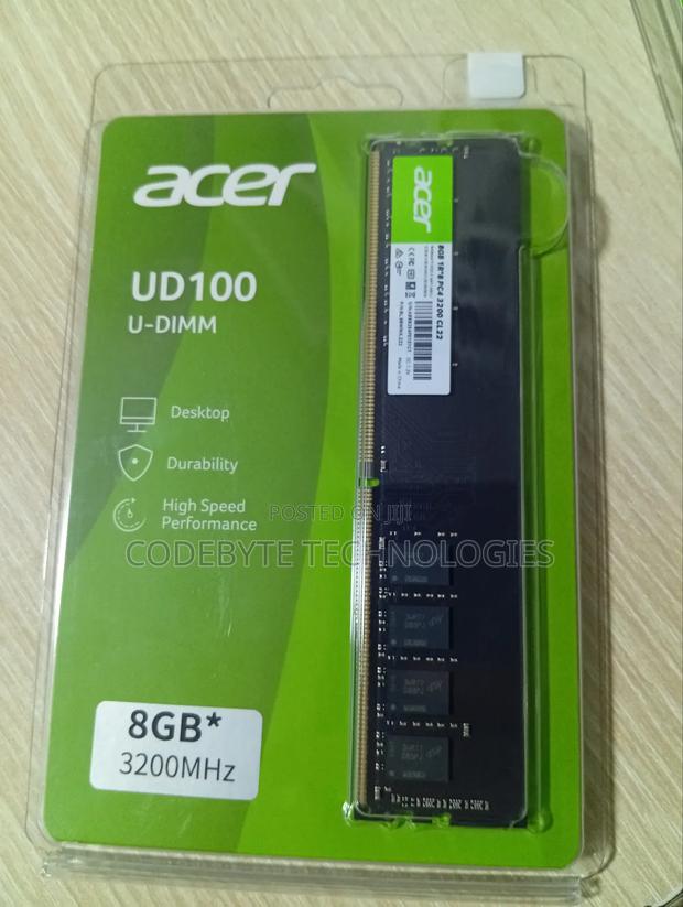 Acer Ud100 Ddr4 Desktop Ram 8gb 3200 - thumbnail 3