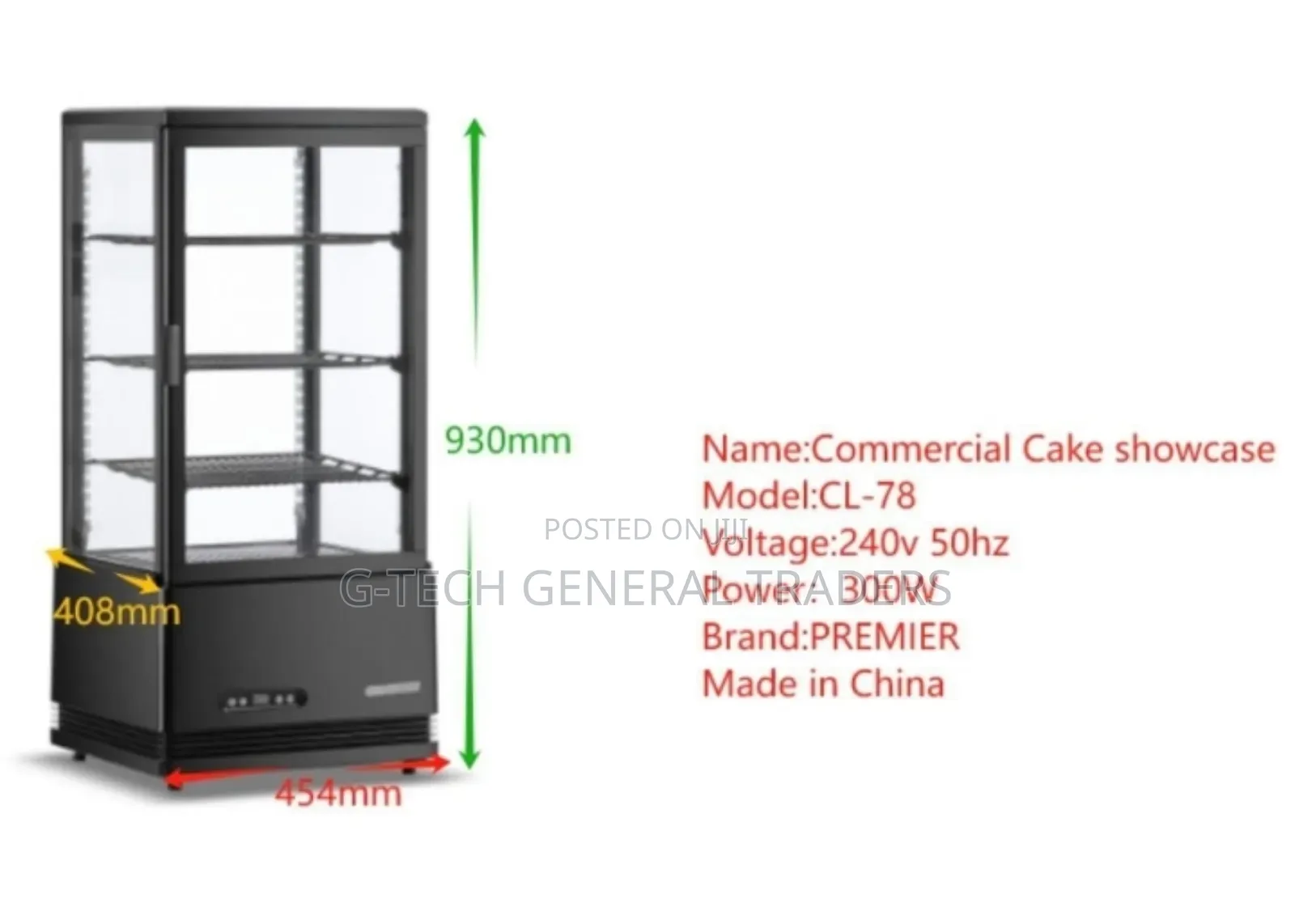 Premier Commercial Cake Showcase Machine