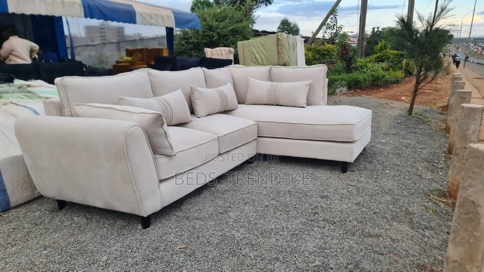 Economical 6 Seater L Sofa Set