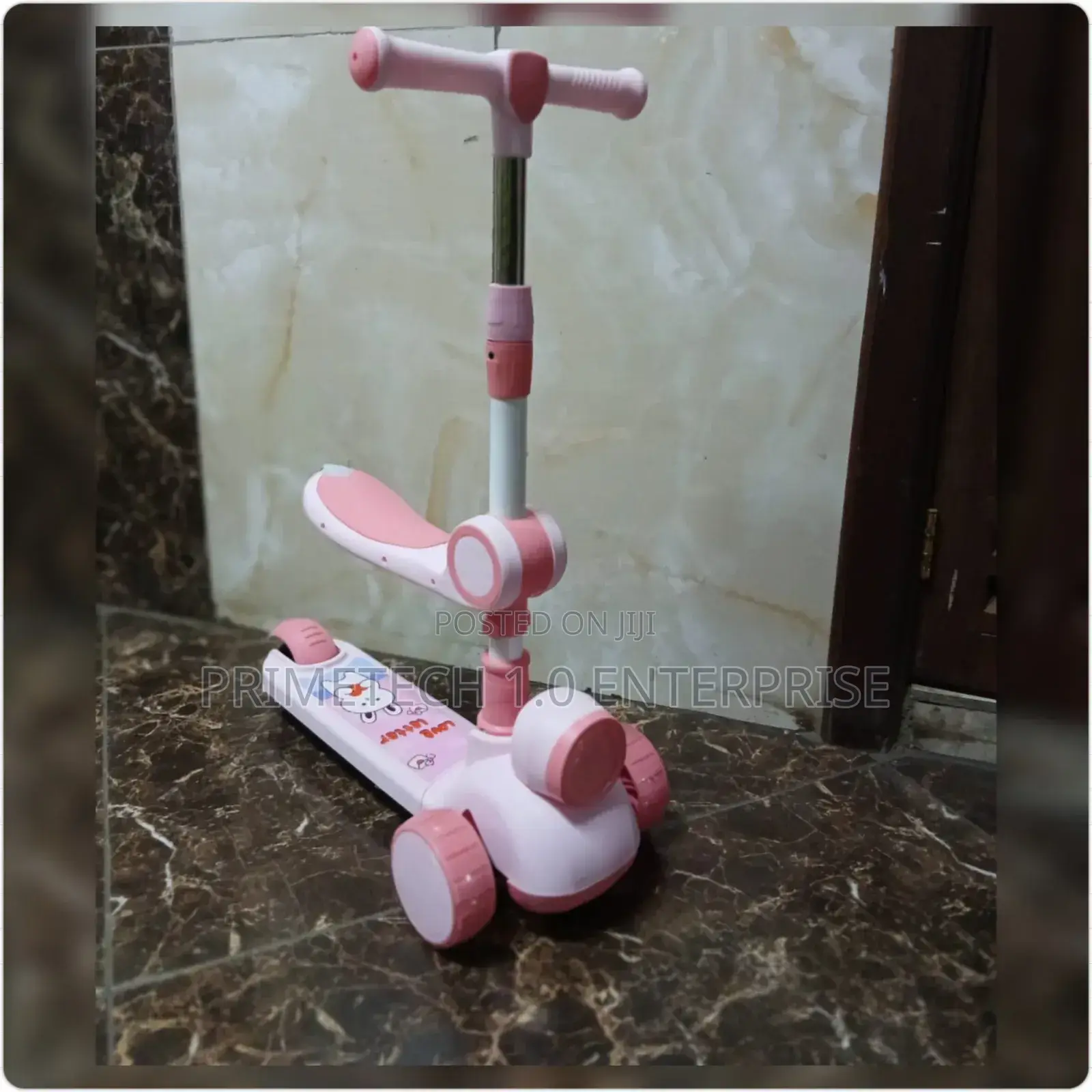 Scooter With Adjustable Heights-Pink