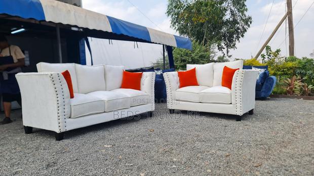 Royale White 5 Seater Comfy Sofa 3,2
