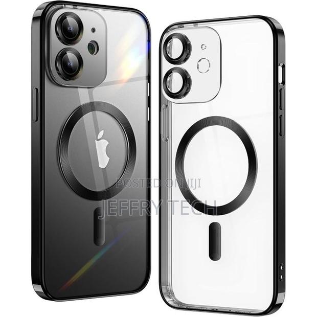 Bypovk iPhone 11 Black Plated Clear Magsafe Case - main view