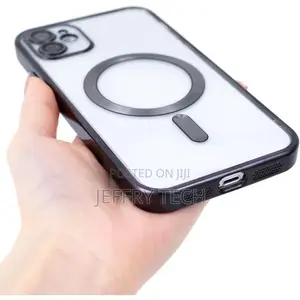 Bypovk iPhone 11 Black Plated Clear Magsafe Case