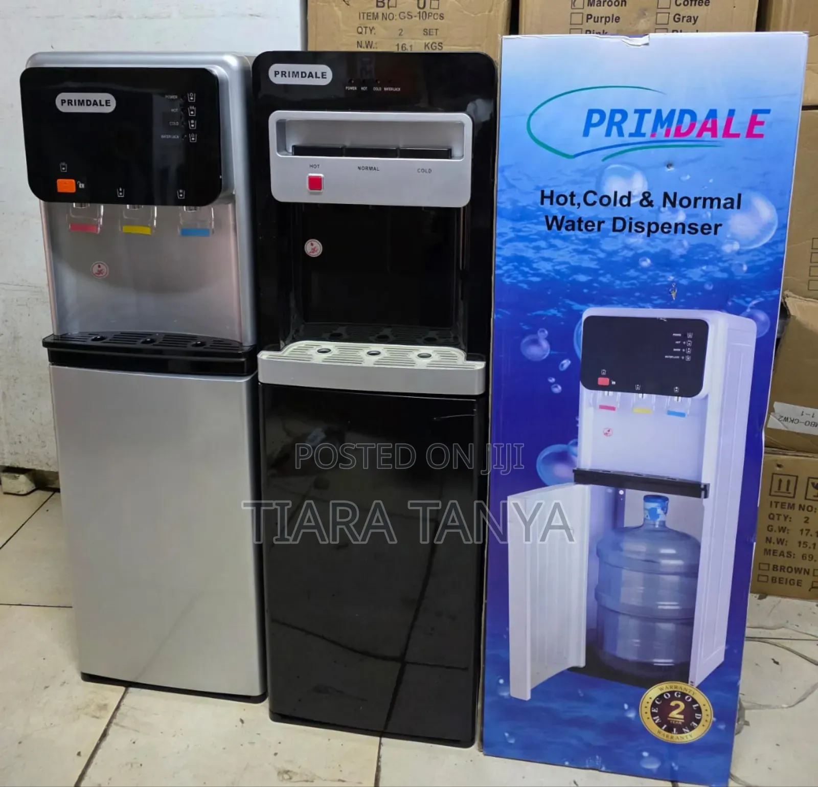 Primdale Silver 3 Taps Hot,Normal and Cold Dispenser