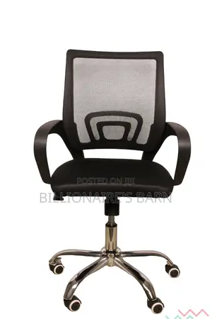 Office Mesh Chair With Space-Saving Design Black