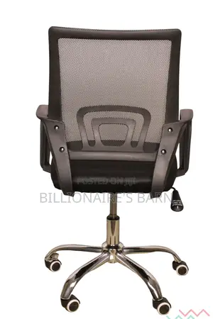 Office Mesh Chair With Space-Saving Design Black