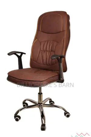 Executive Office Ergonomic Leather Seat With Padded Armrest