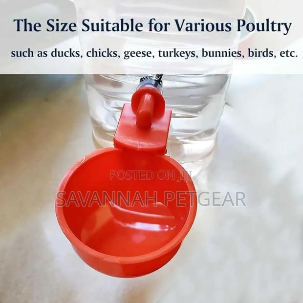 Automatic Chicken, Quail Waterer Cups, Waterer Feeder - 6pcs - thumbnail 2