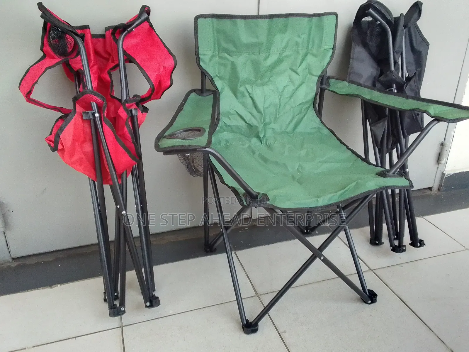 Jungle Green Foldable Camping Seat