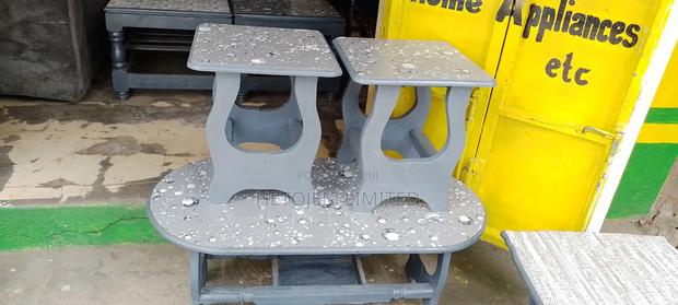 Modern Grey Table + 2 Stylish Stools Combo at 4,999 - main view