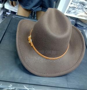 Coffee Brawn Fine Cowboy Fedora Hats - thumbnail 2