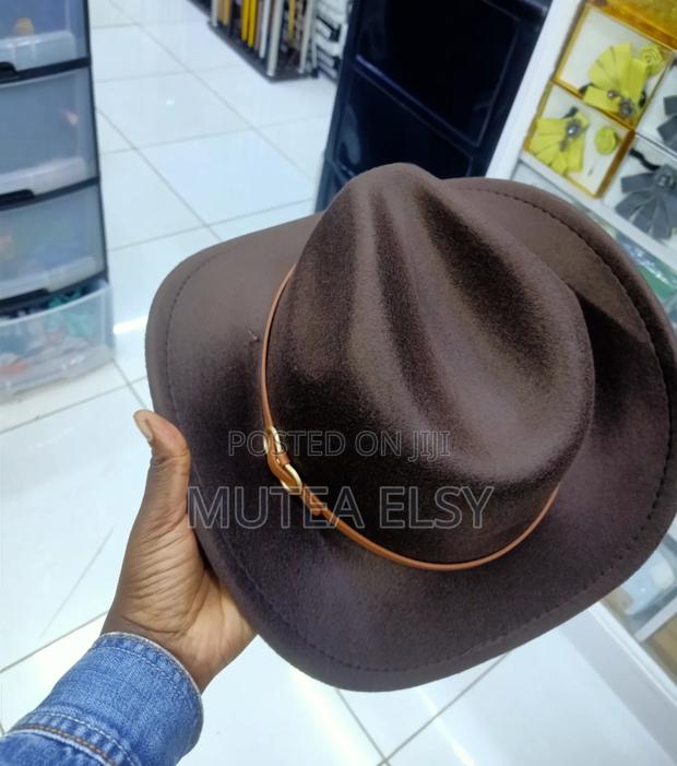 Coffee Brawn Fine Cowboy Fedora Hats - thumbnail 3