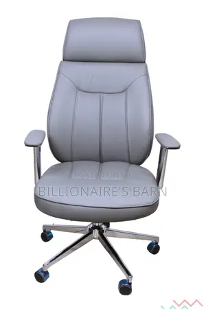 Office Chair ; Leather Chair With Adjustable Armrest