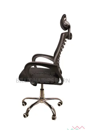 Office; Secretarial Mesh Chair With Adjustable Headrest