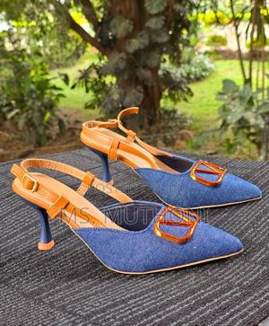 Denim Pointed Valentino Kitten Heels Size 36-41 - thumbnail 2