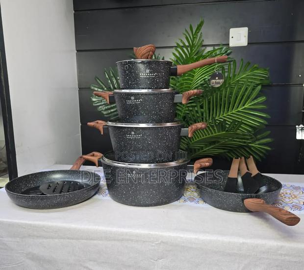 15pc Edenberg Cookware Set With Wooden Handles - main view