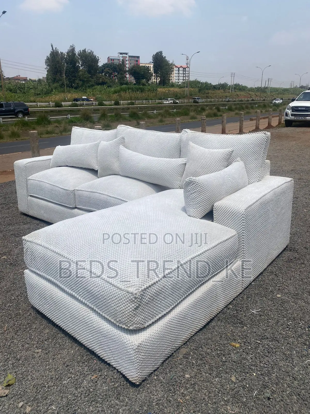 Home Basic 6 Seater L Sofa Set