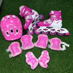 Inline Skates With Safety Gears - main view