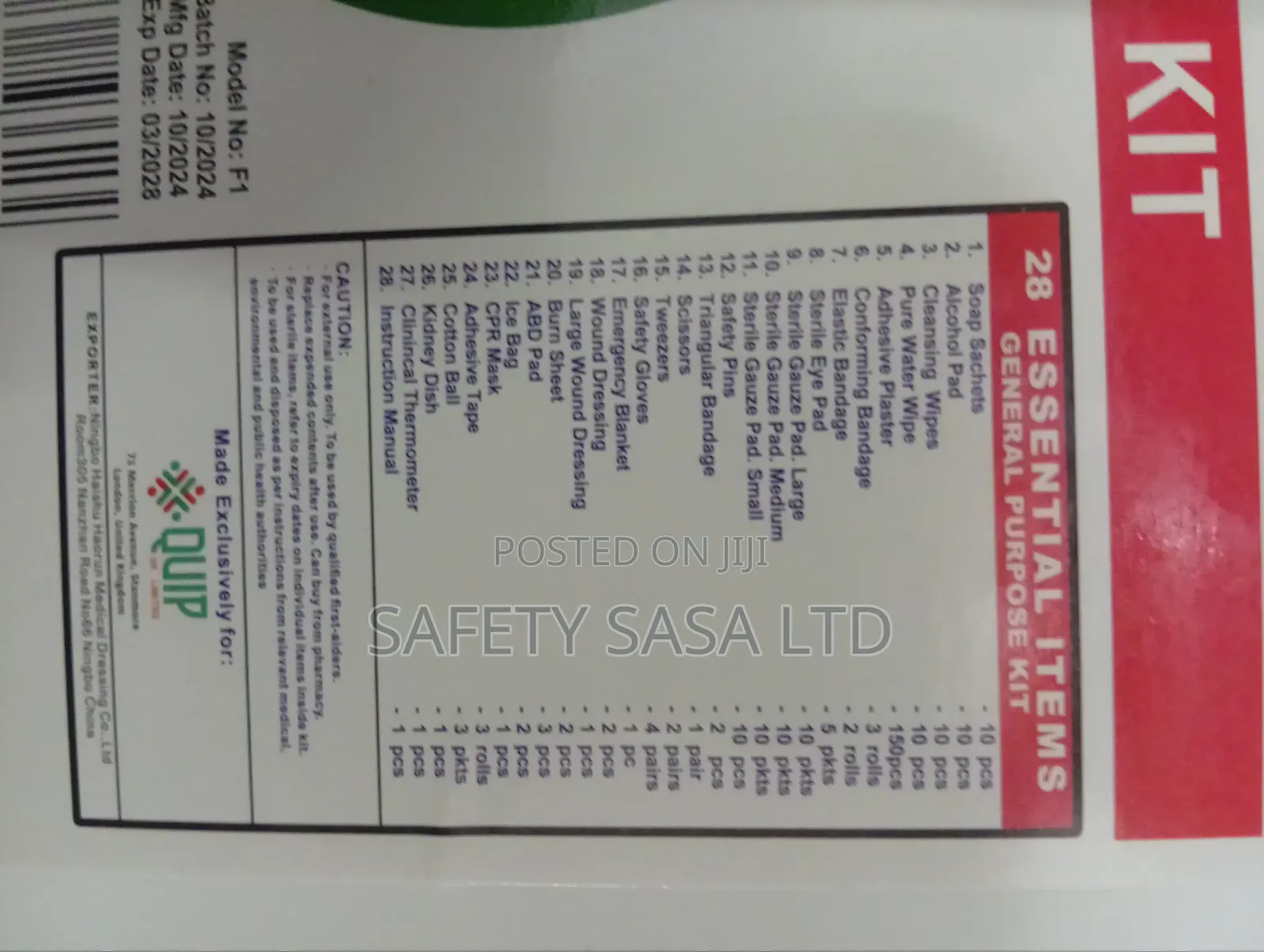 Occupational First Aid Kit 28 Essential Items Upto 30 Persons