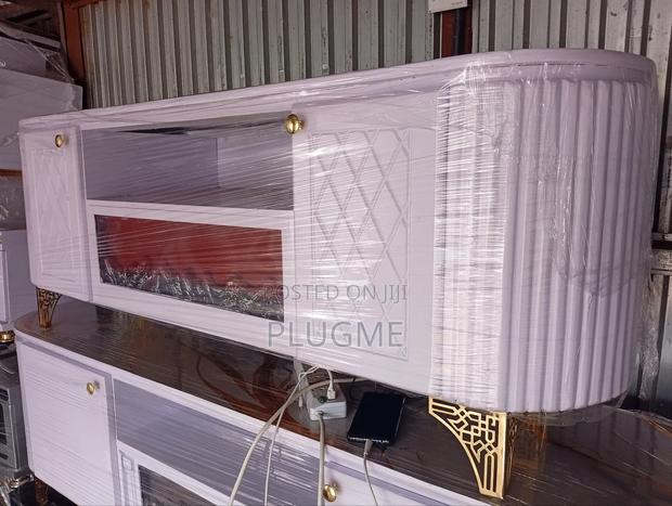 5ft Marble Tv Stand With Storage