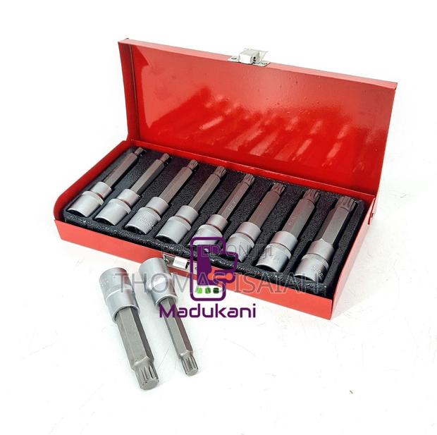 8pcs 1⁄2 Inch M-Type Extra Long Spline Bit Set M5 to M16 - thumbnail 4