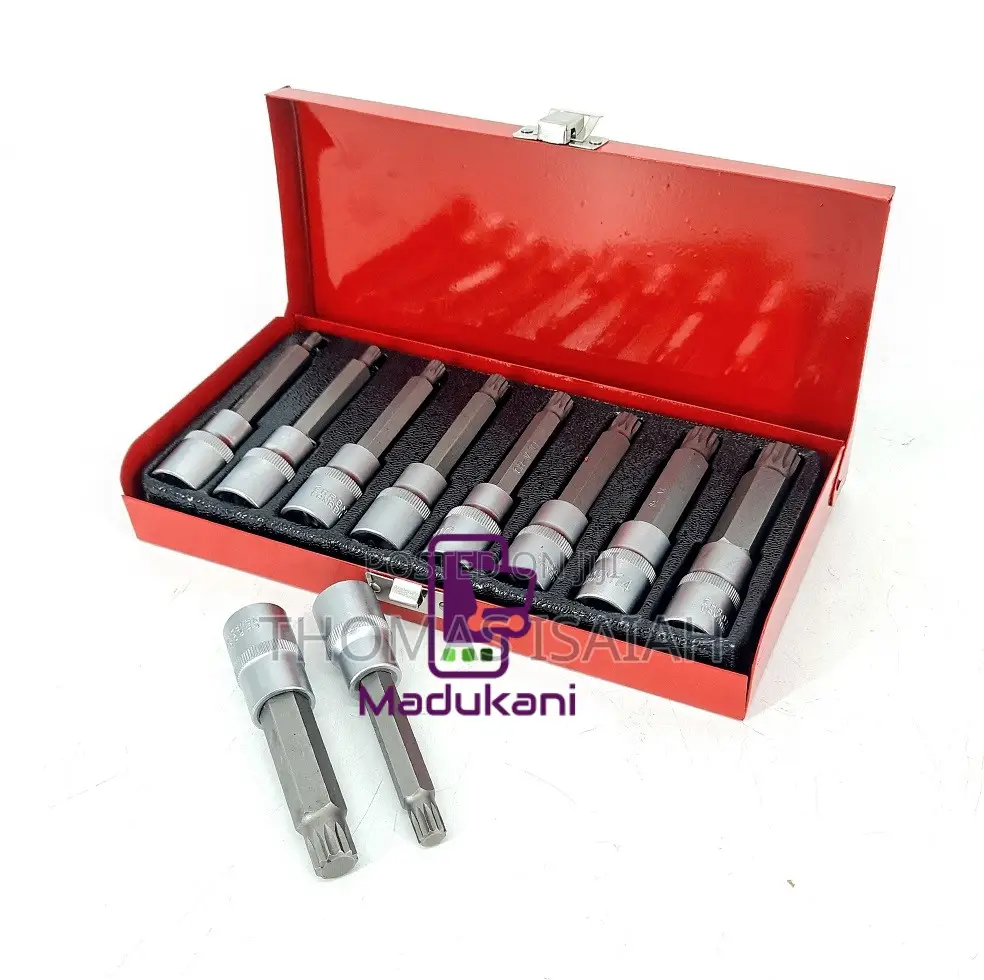 8pcs 1⁄2 Inch M-Type Extra Long Spline Bit Set M5 to M16