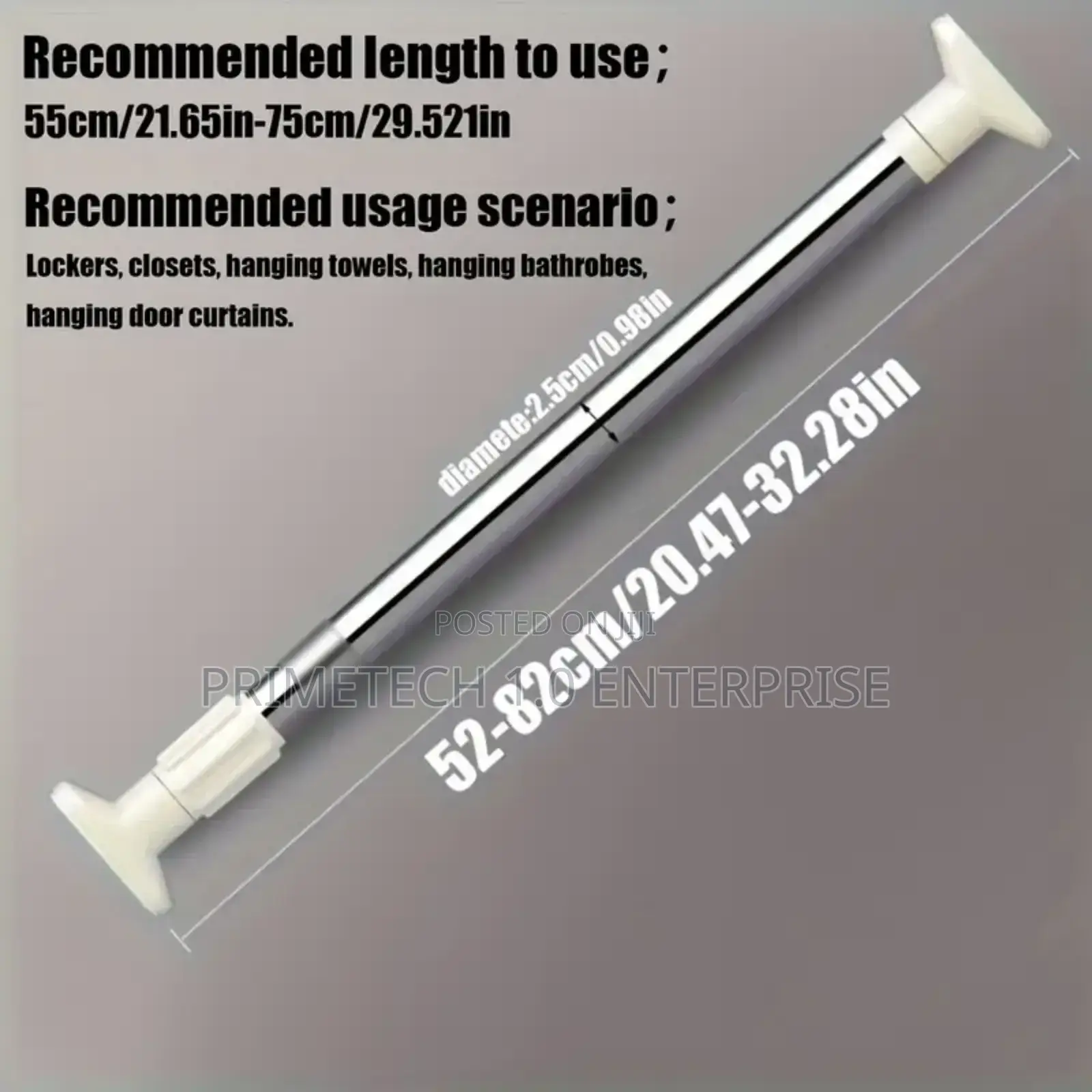 Extendable Telescopic Rods 110-200cm
