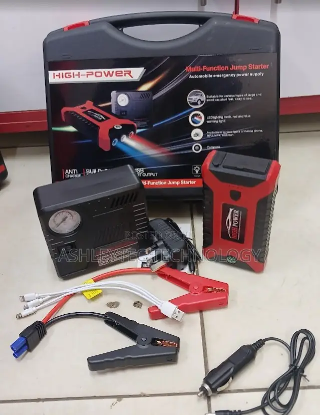 Portable Car Jam Starter With Air Compressor032
