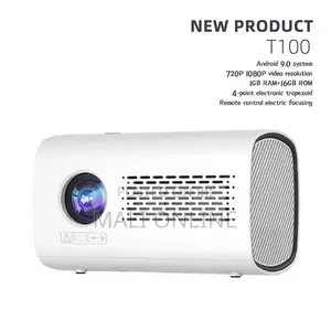 T100 Android Smart Mini Projector 4k 1080p