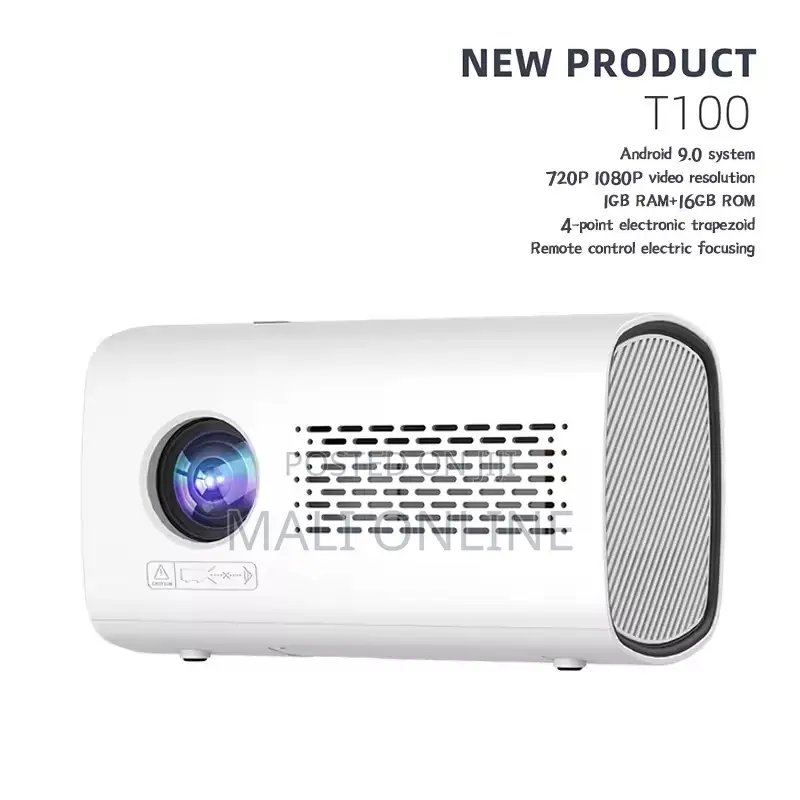 T100 Android Smart Mini Projector 4k 1080p